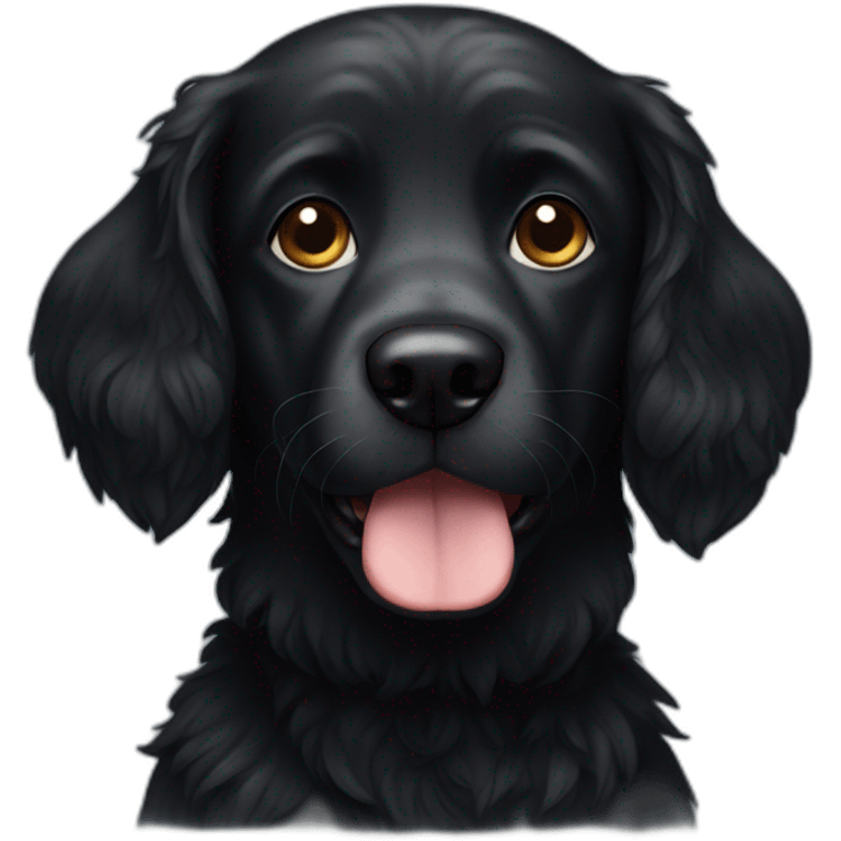 black dog doodle emoji