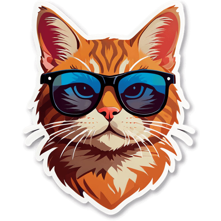 Cat with sunglasses emoji