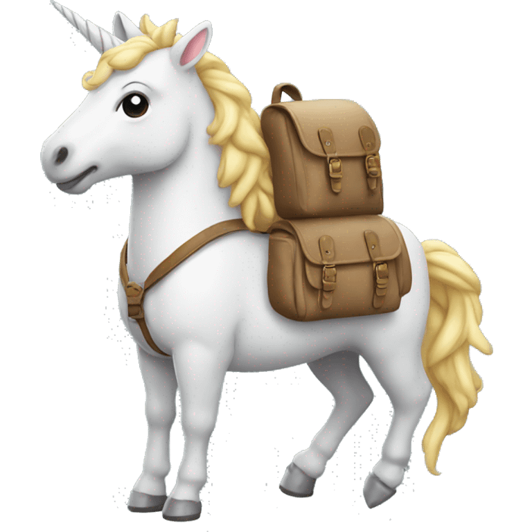 Unicorn with backpack emoji