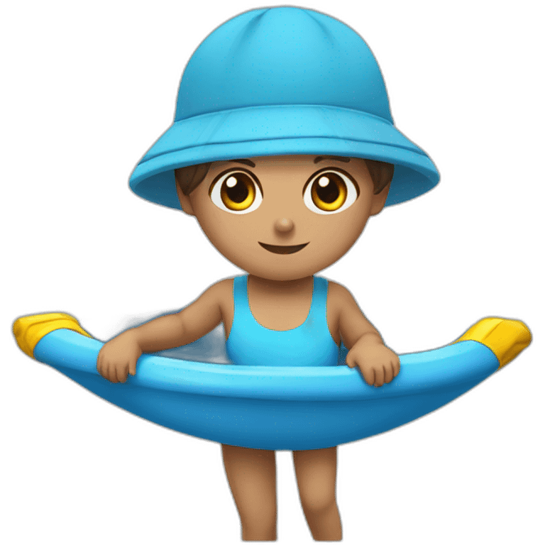 Nadadora con gorro de piscina emoji