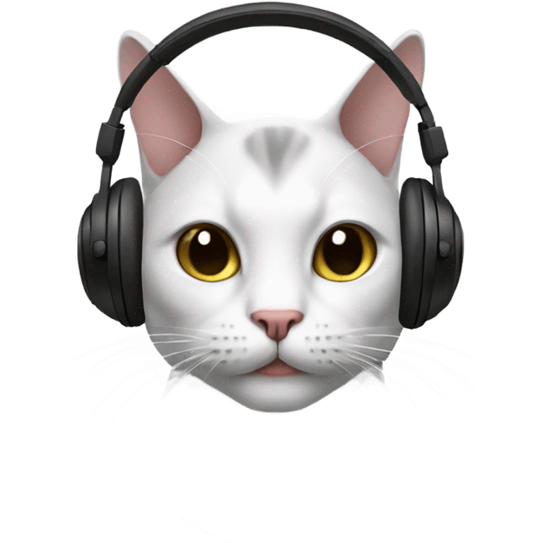 Cat wearing Headphones emoji