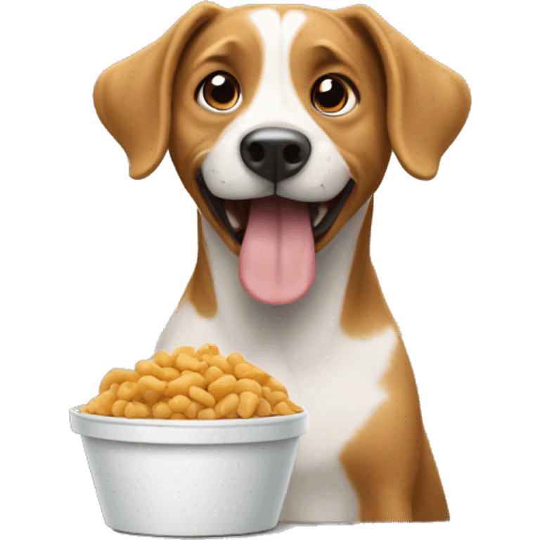 Dog eating food emoji