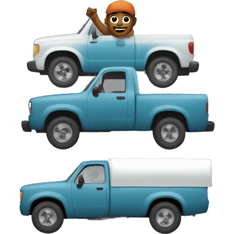 A man in a truck emoji