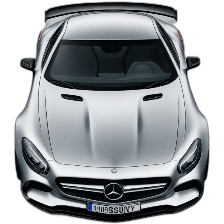 mercedes amg, silver，bottom view emoji