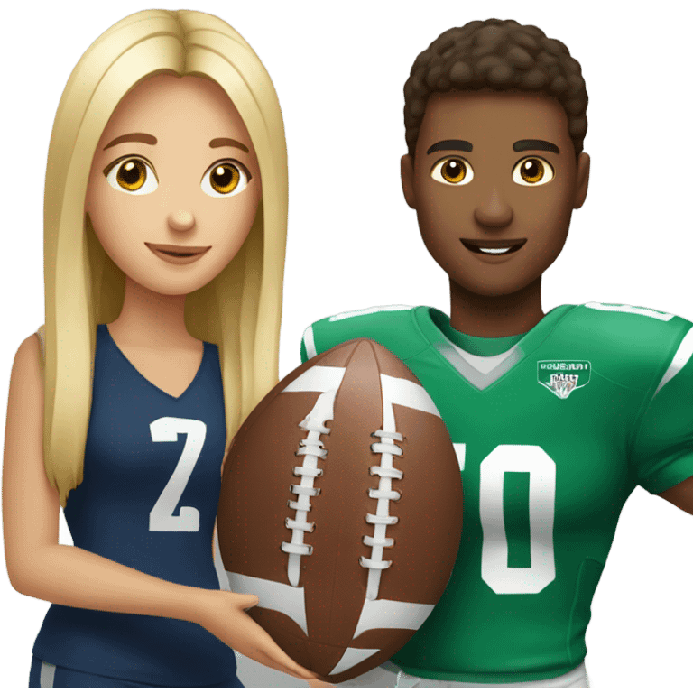 girl with football player emoji