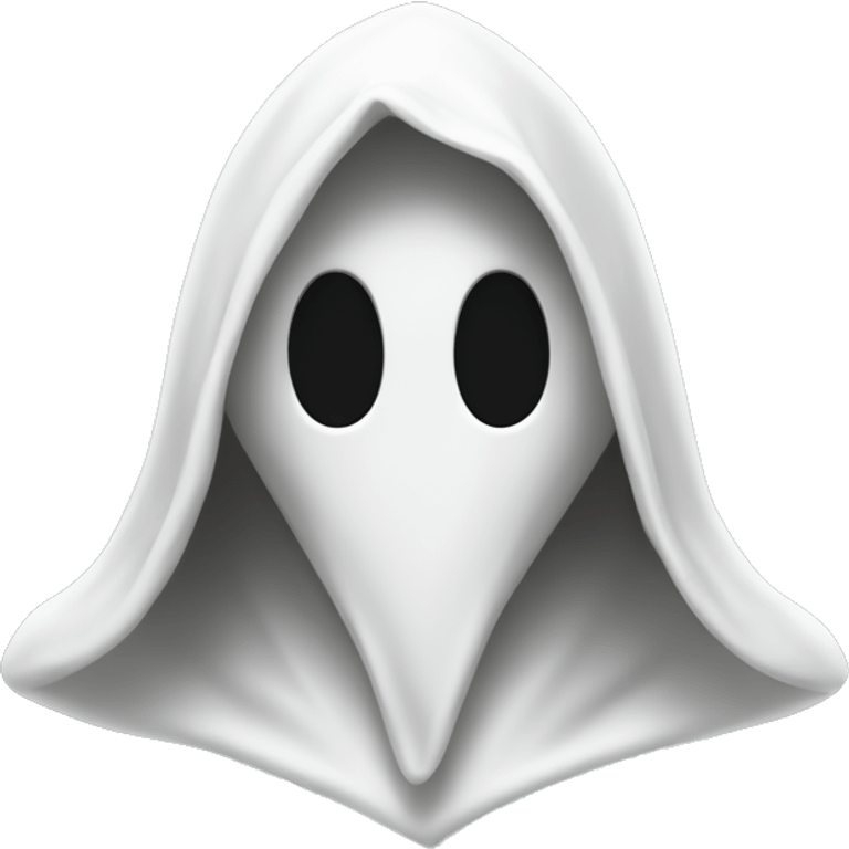 Pointy white hood ghost  emoji