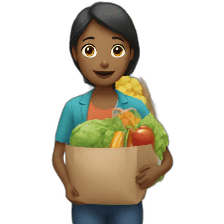 a person shopping in a supermarket emoji