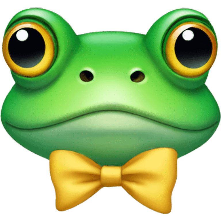 Frog with bow emoji