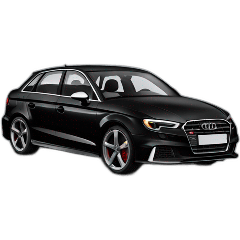 Audi s3 black facelift low side view emoji