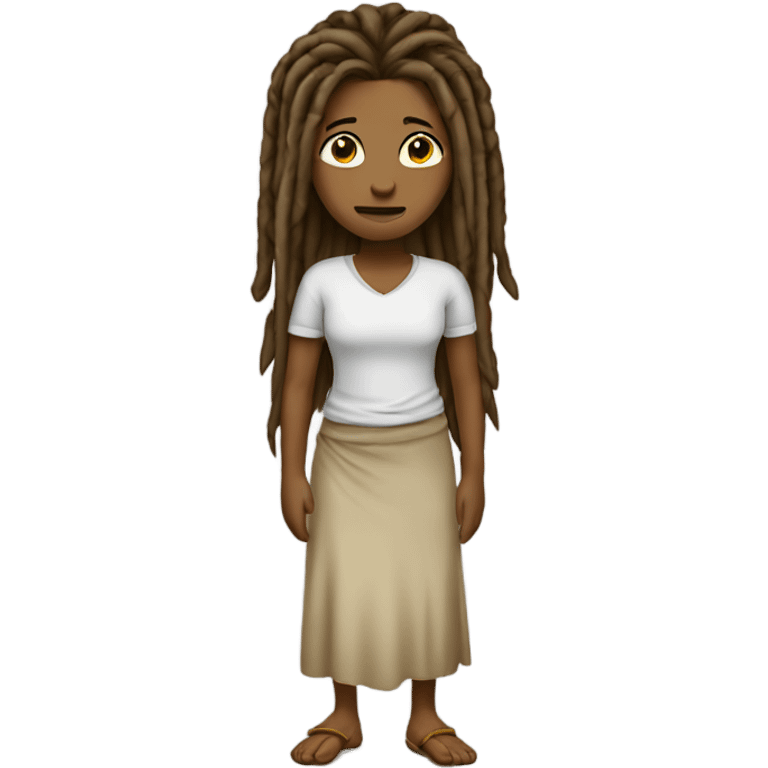 Dread head woman standing emoji