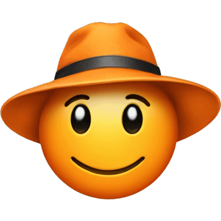 smiley with orange hat emoji