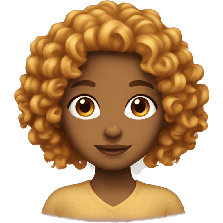 curly long hair tan girl autumn emoji