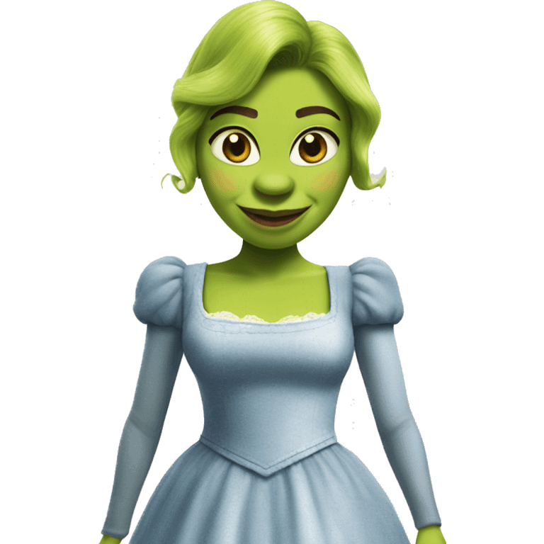 Shrek vestido de mujer emoji