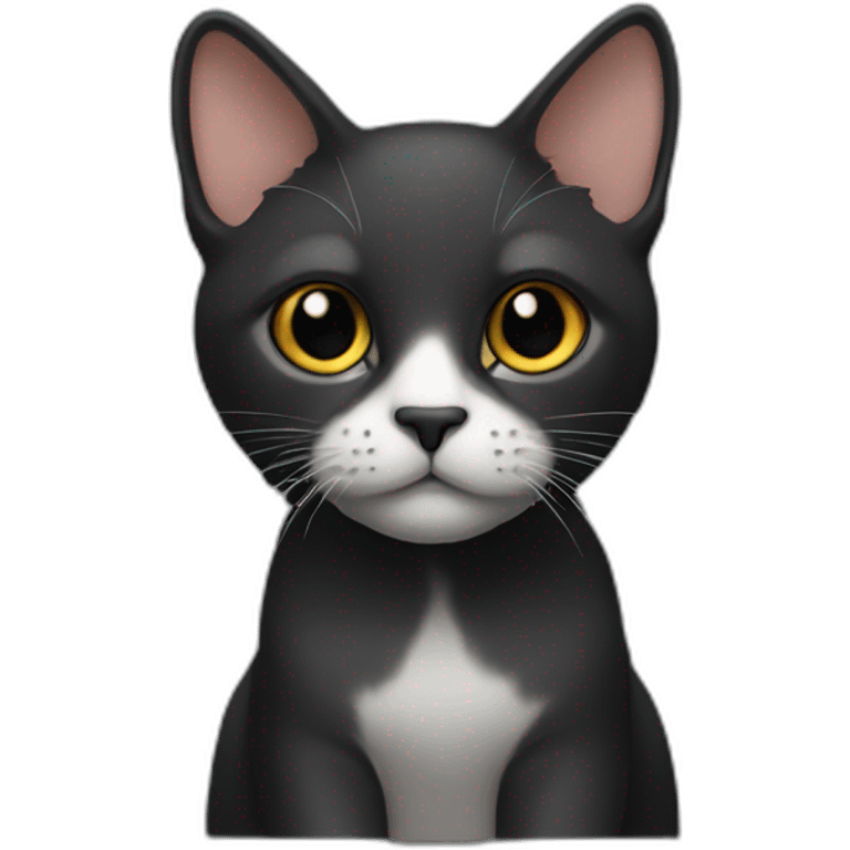 turtoshel cat black front colored back emoji