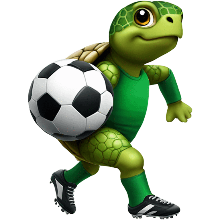 Footballer turtle emoji