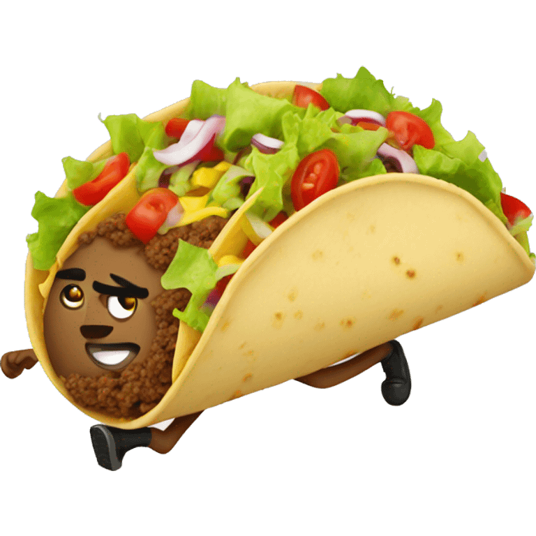 taco walking emoji