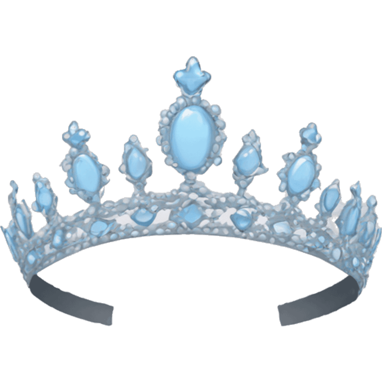 pastel blue tiara emoji