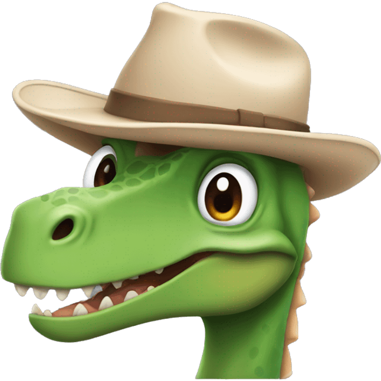 Dinosaur wearing a Texas hat  emoji