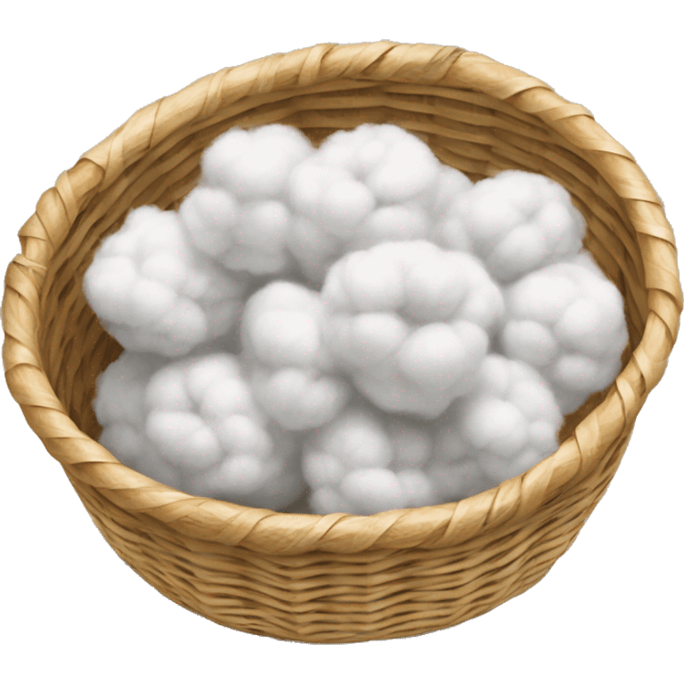 basket with cotton emoji