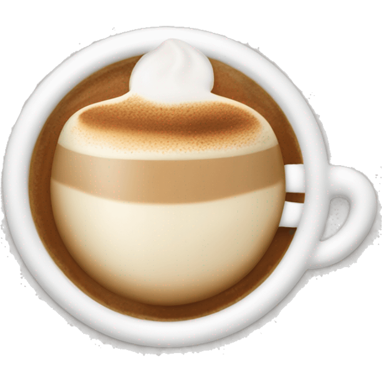 Cappuccino: A classic Italian coffee with equal parts espresso, steamed milk, and foam. emoji