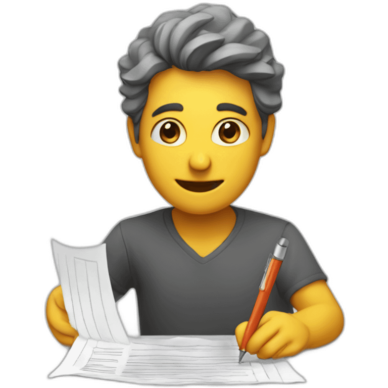 Vorta filling out paperwork emoji