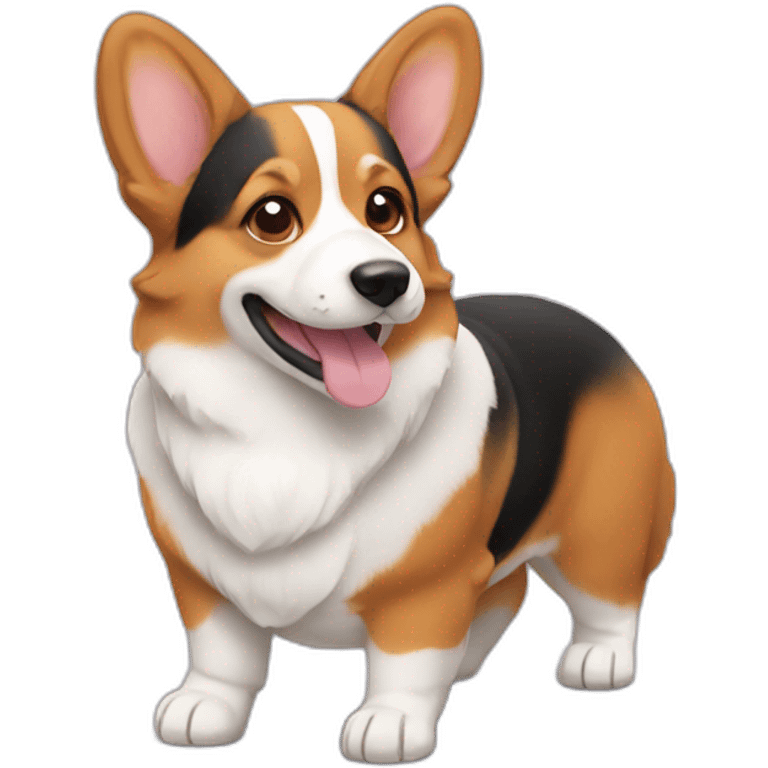 tri-color corgi emoji