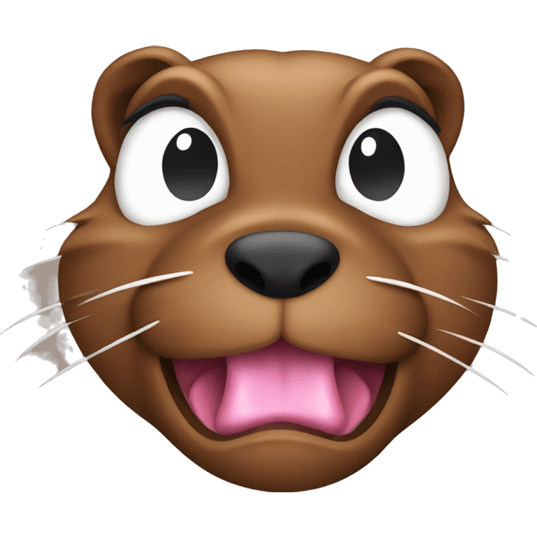 Beaver showing the tongue  emoji