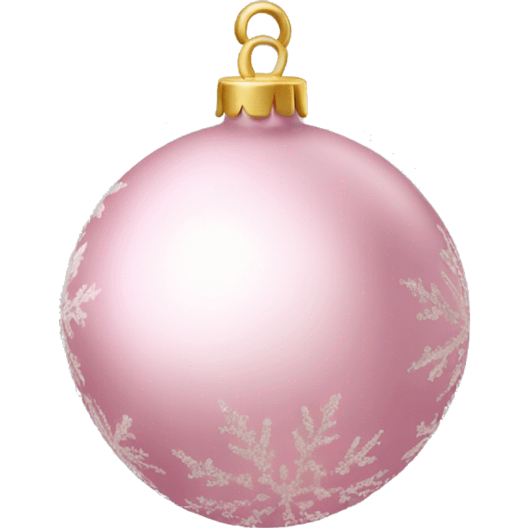 Light Pink Christmas bauble emoji