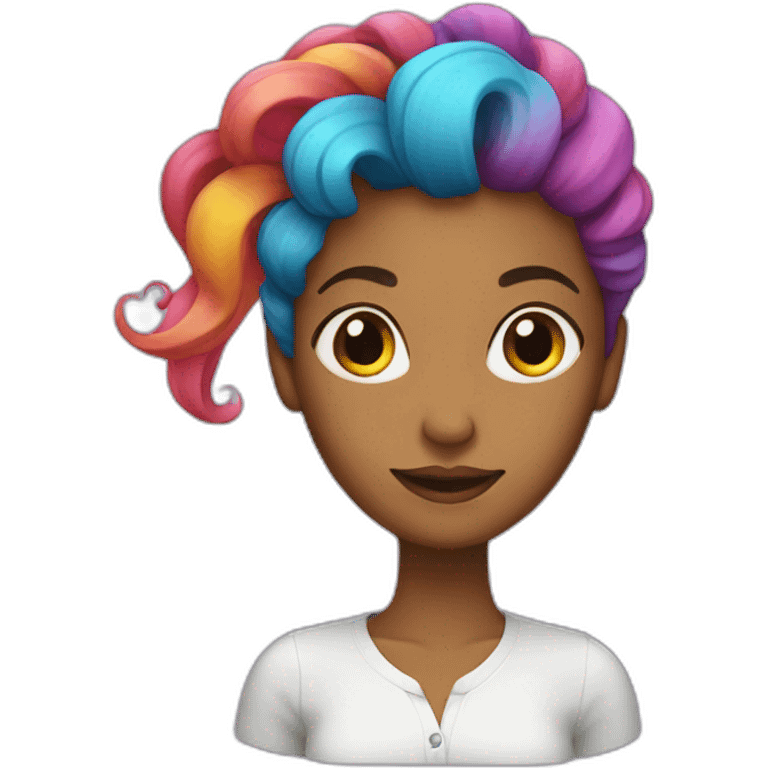 Colorful-Hair-Woman emoji