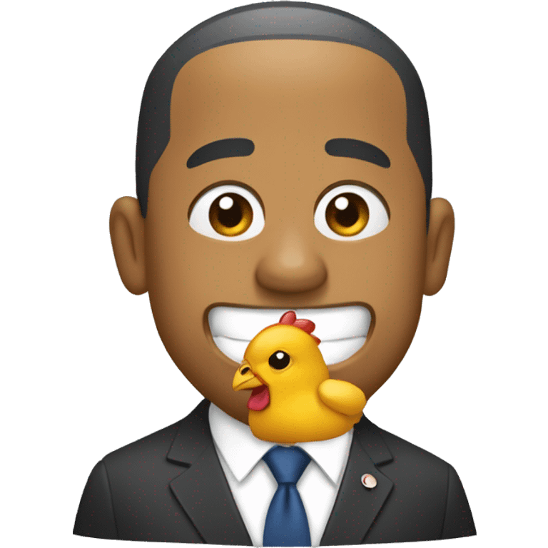 Barack Obama qui mange du poulet emoji