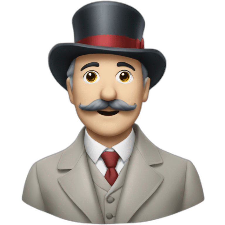 Orignal qui fait un bonhomme de neige avec un poirot emoji