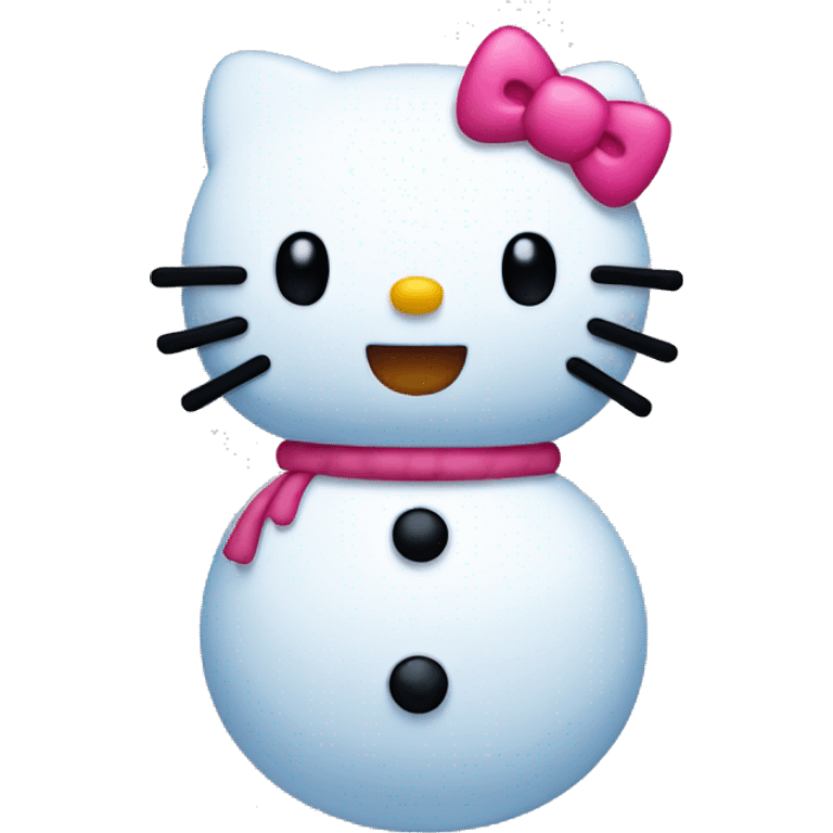 hello kitty snow man emoji