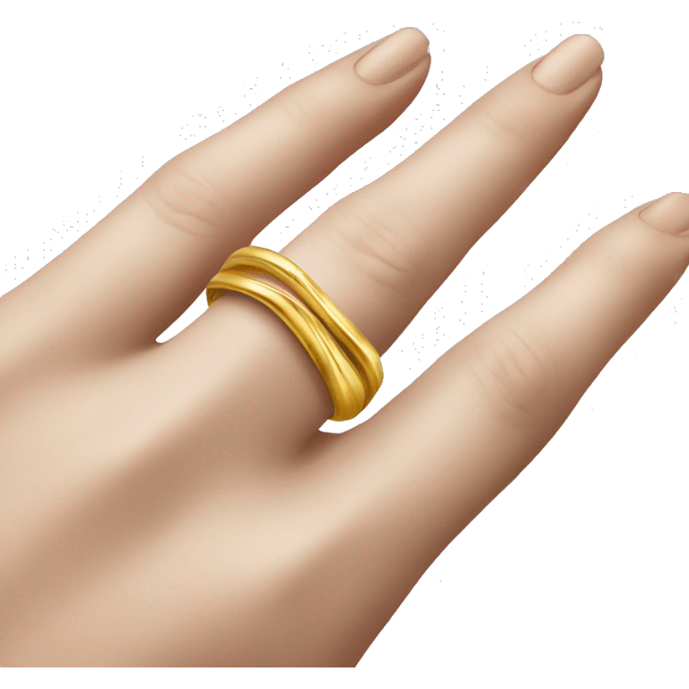 gold wavy ring emoji