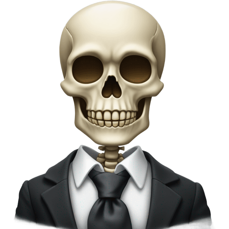 skeleton with a tie emoji