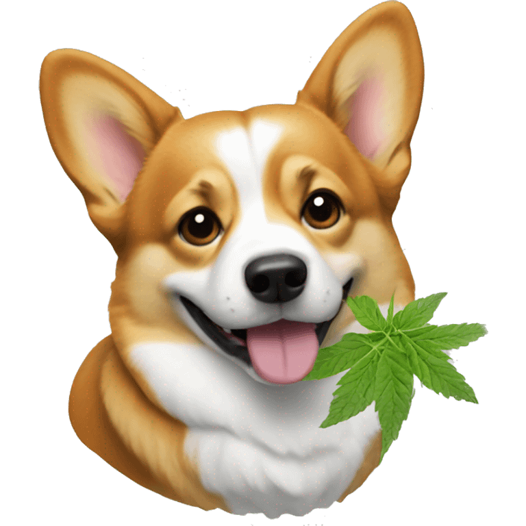 Corgi weed emoji