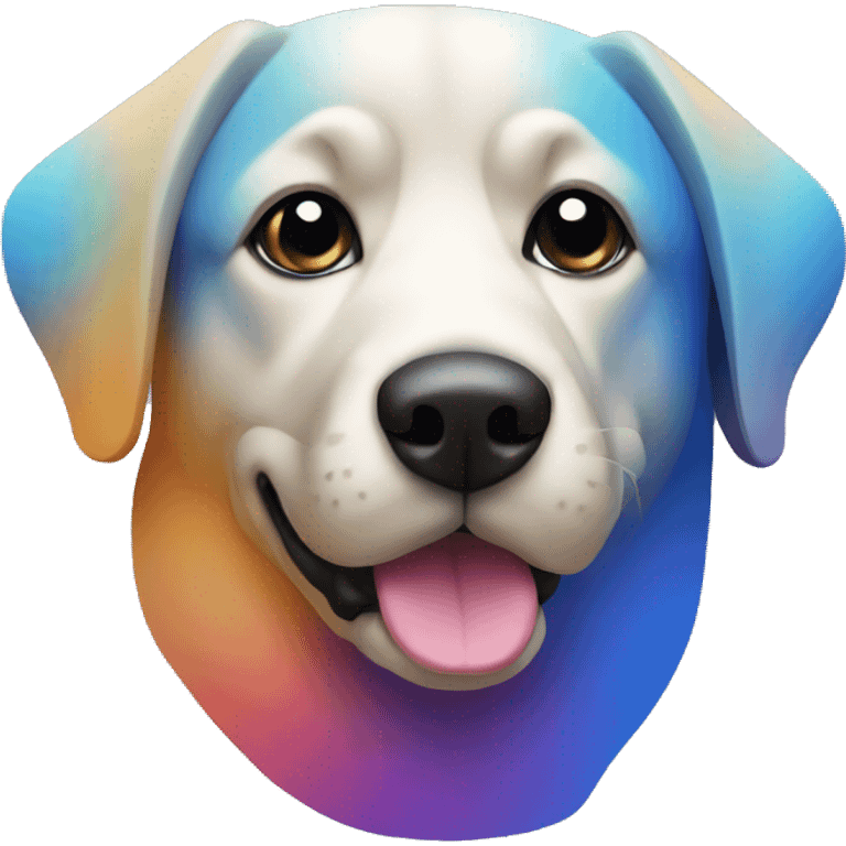 Abstract Dog made of various gradient shapes emoji