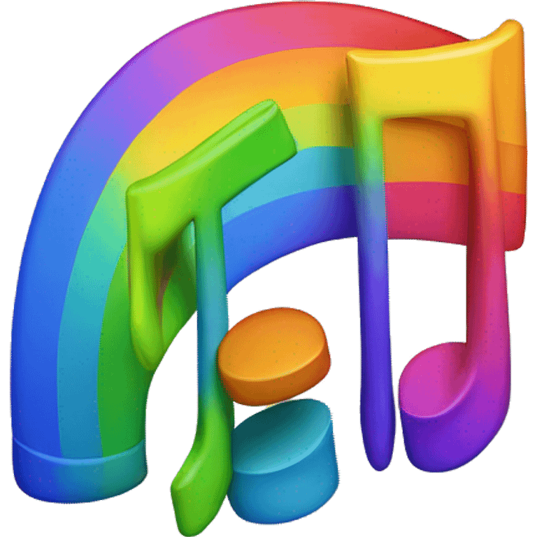 Rainbow music notes  emoji