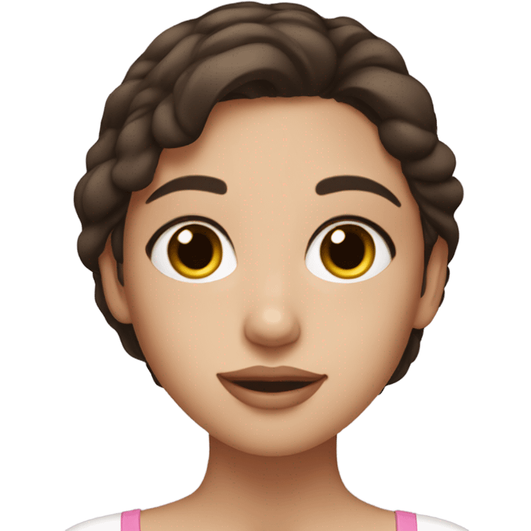 Brunette white skin care girl  emoji