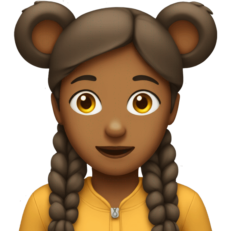 A girl wearing bear costume  emoji