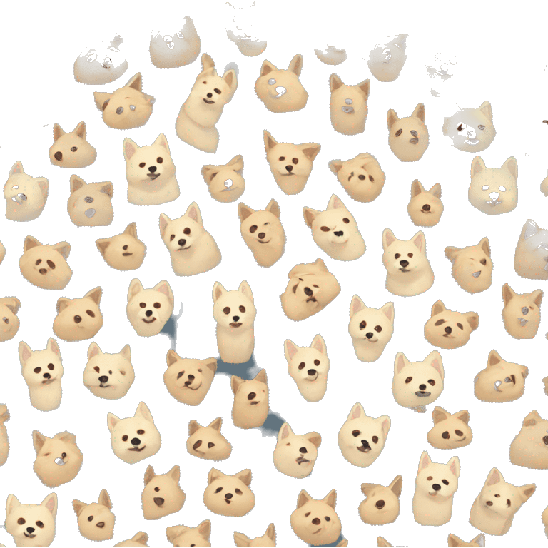 jindo dog asymmetrical coat pattern emoji