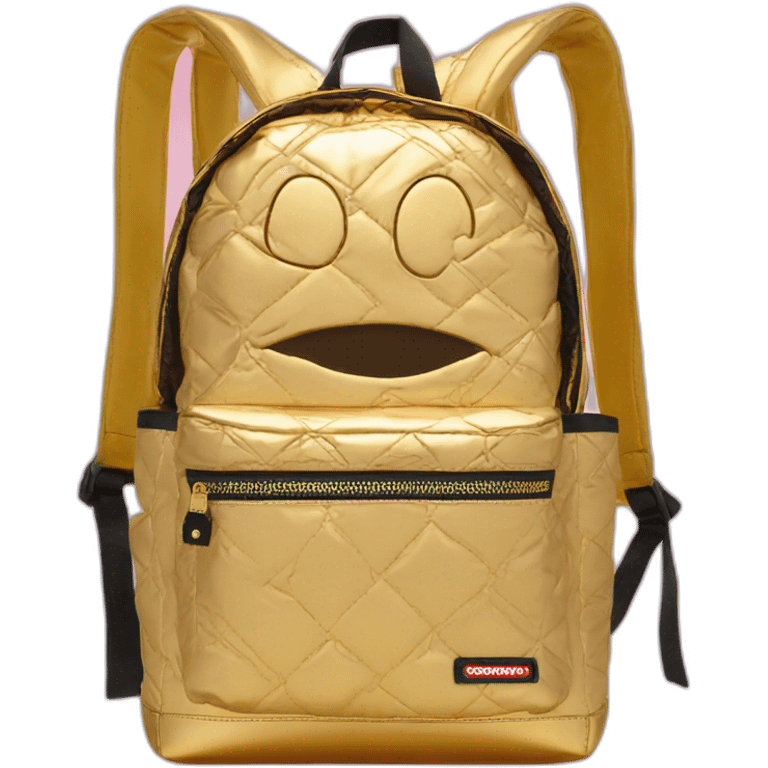 sprayground-golden-backpack emoji