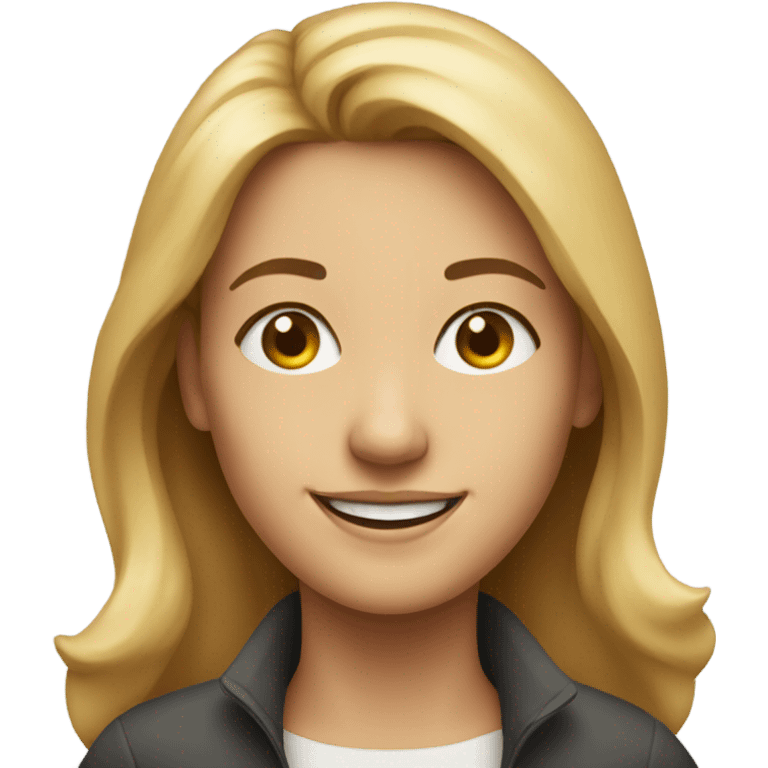 smiling woman portrait in focus emoji