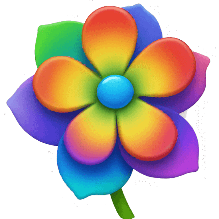 Rainbow colour Flower  emoji