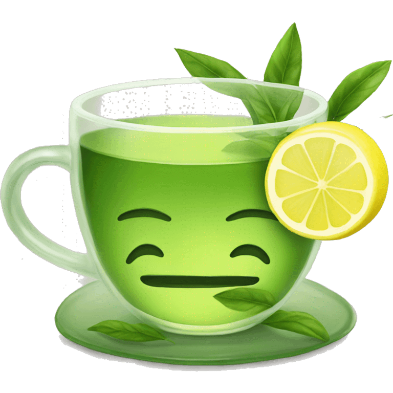 Green tea with lemon  emoji