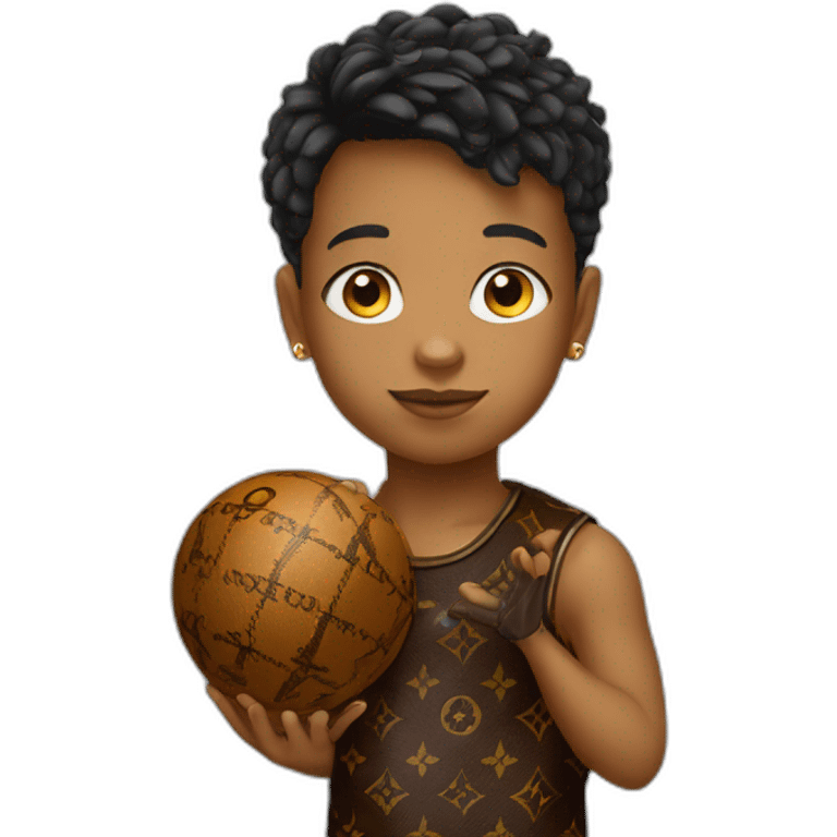 kid with louis vuitton ball emoji