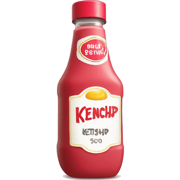 pink ketchup with a tag that says ´KENCHUP' emoji