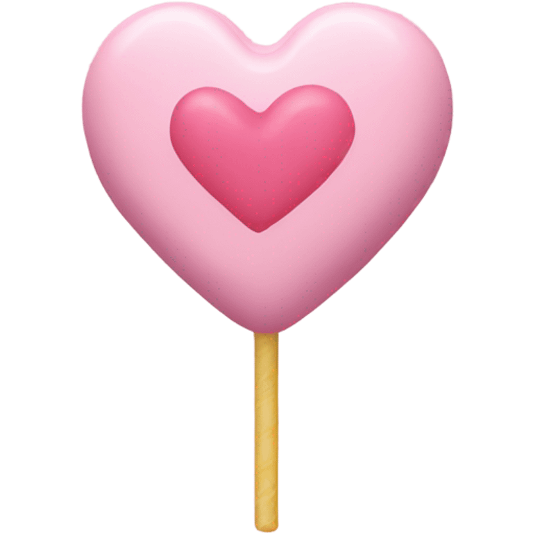 Pastel pink heart shaped candy emoji