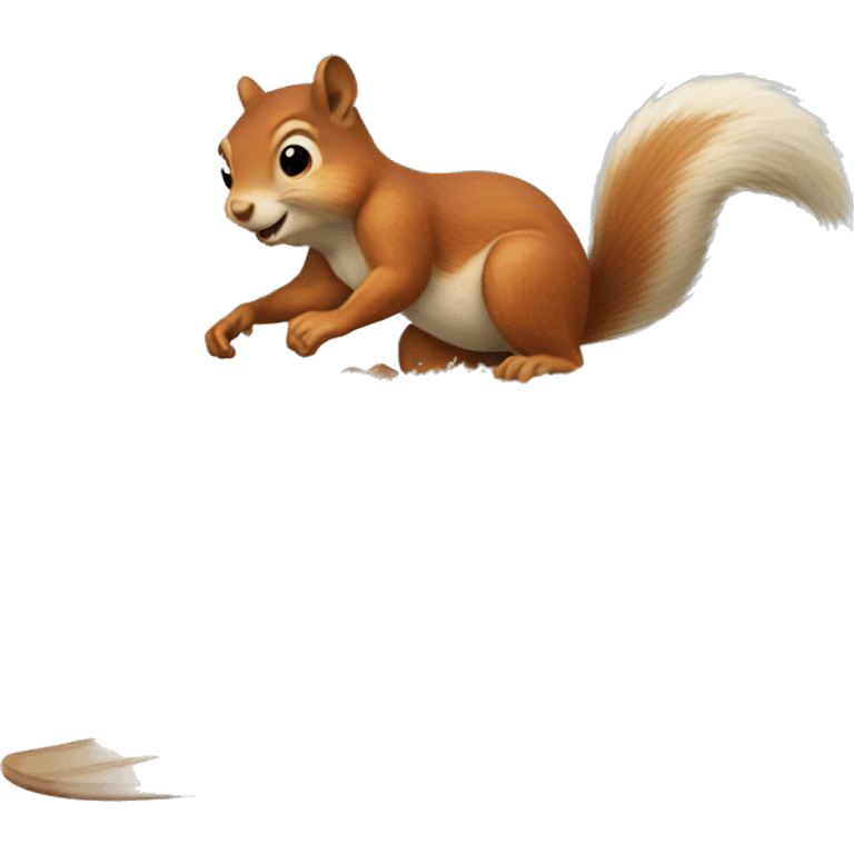 Squirrel surfing wave emoji