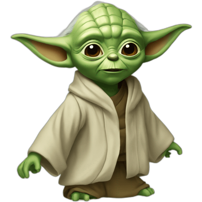 Yoda flipping emoji