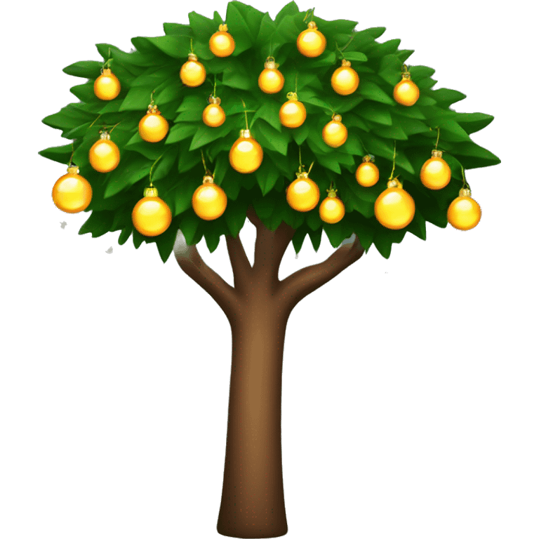 Arbol de navidad con luces emoji